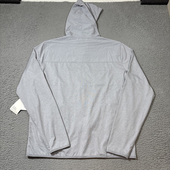 NWT Vuori Sunday Element Jacket Mens L Platinum Heather Full Zip Stretch Hooded - Picture 7 of 8